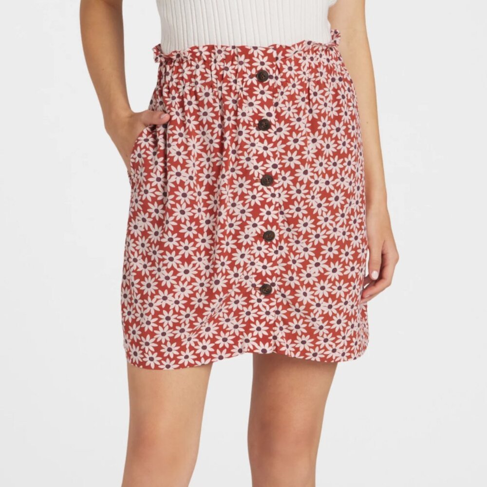 Madewell Paperbag Button-Front Mini Skirt **WORN ONCE**